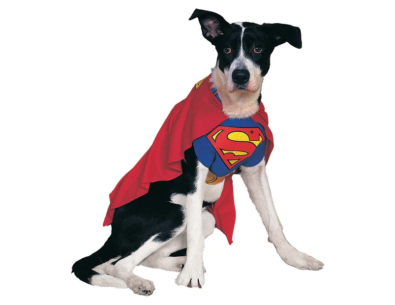 Rubie's Deerfield Medium Superman Classic Dog Costume - Red/Blue/Gold