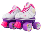 Crazy Skate Co. Flash White Roller Skates - White/Purple