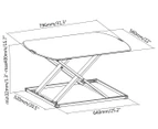 Carter Ultra Slim Height Adjustable Sit-Stand Desk Riser