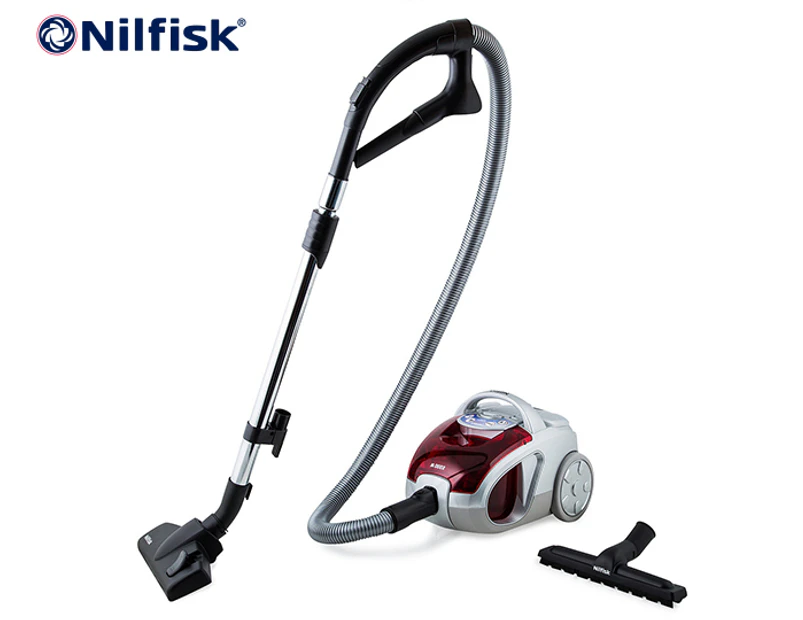 Nilfisk Combat Ultra Bagless Vacuum Cleaner - Silver/Red