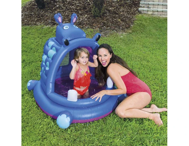 Bestway 1.12m x 99cm x 97cm Covered Hippo Baby Pool