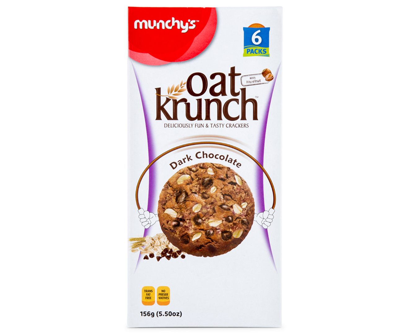 2 x Munchy's Oat Krunch Crackers Dark Chocolate 6pk | GroceryRun.com.au