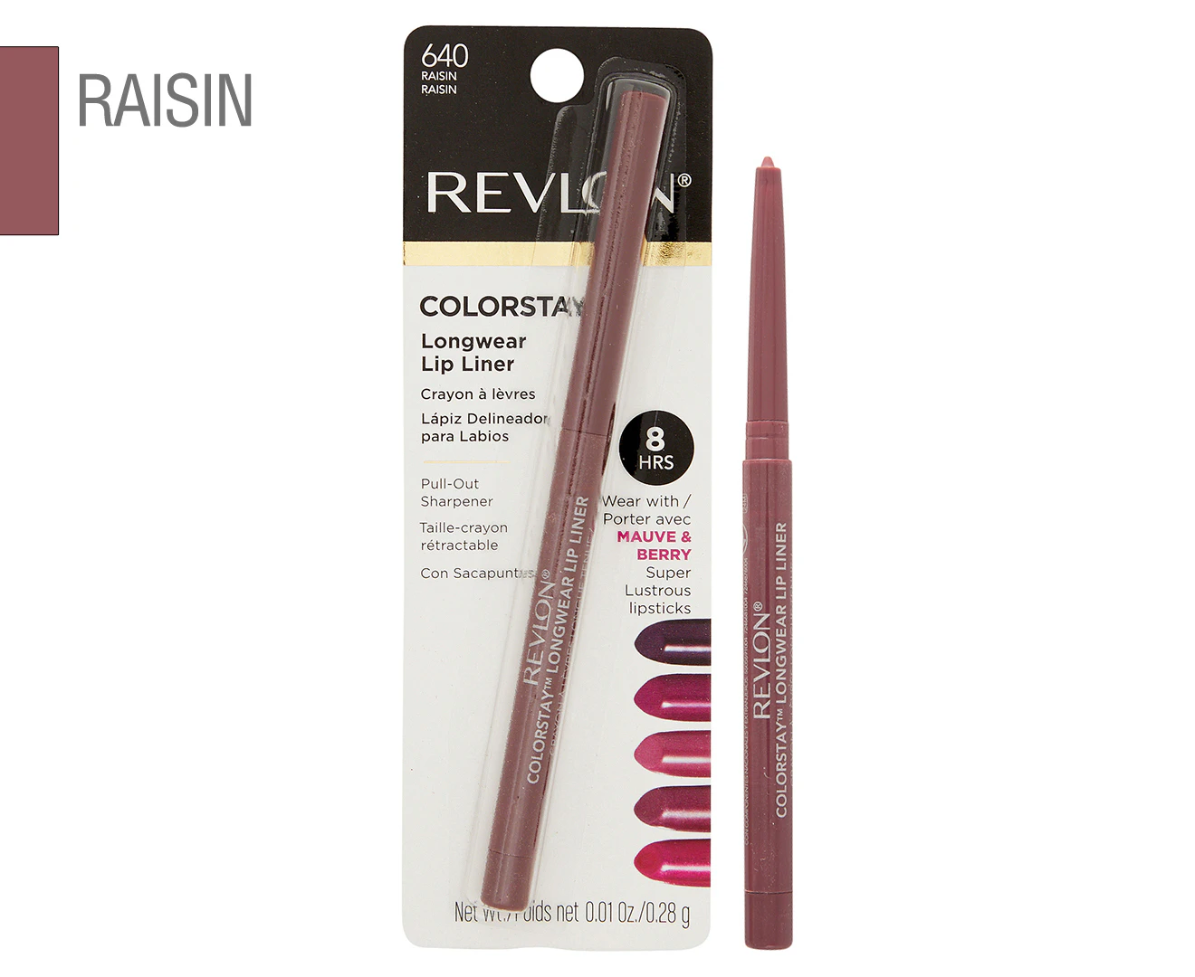 Revlon ColorStay Lip Liner 0.28g - #640 Raisin