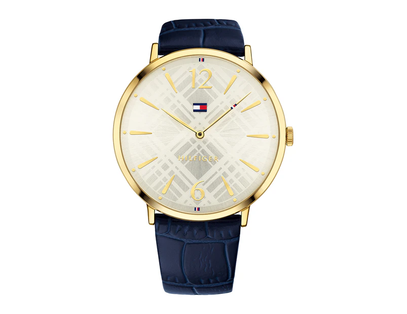 Tommy Hilfiger Women's 40mm Pippa Leather Watch - White/Blue