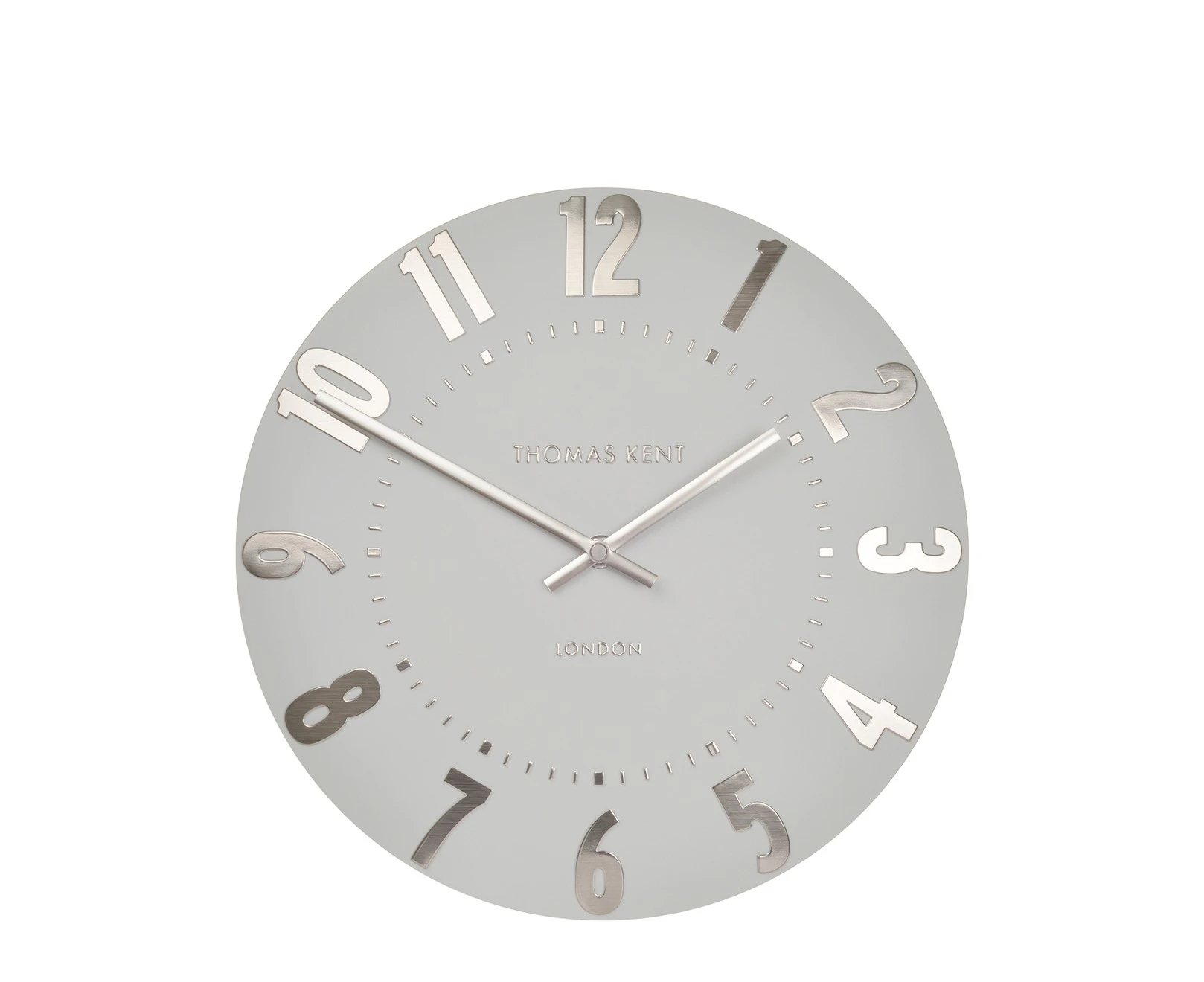 Thomas Kent Mulberry Clock - Silver Cloud (30cm)