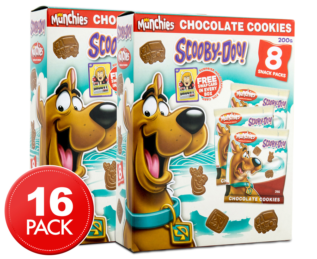 2 x Mr. Munchy's Scooby Doo Chocolate Cookies 8pk | GroceryRun.com.au