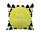 "Hello Sunshine"Cotton&linen Cushion Cover