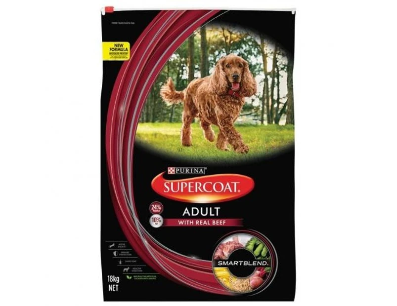 Supercoat Smartblend Adult Beef Dry Dog Food - 18 kg