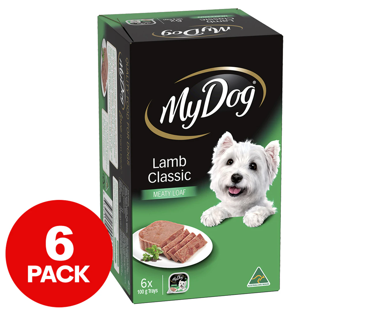 6 x My Dog Meaty Loaf Lamb Classic Trays 100g