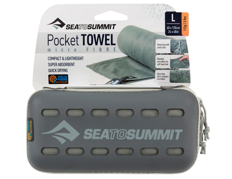 Sea to Summit Large Microfibre Pocket Towel - Grey