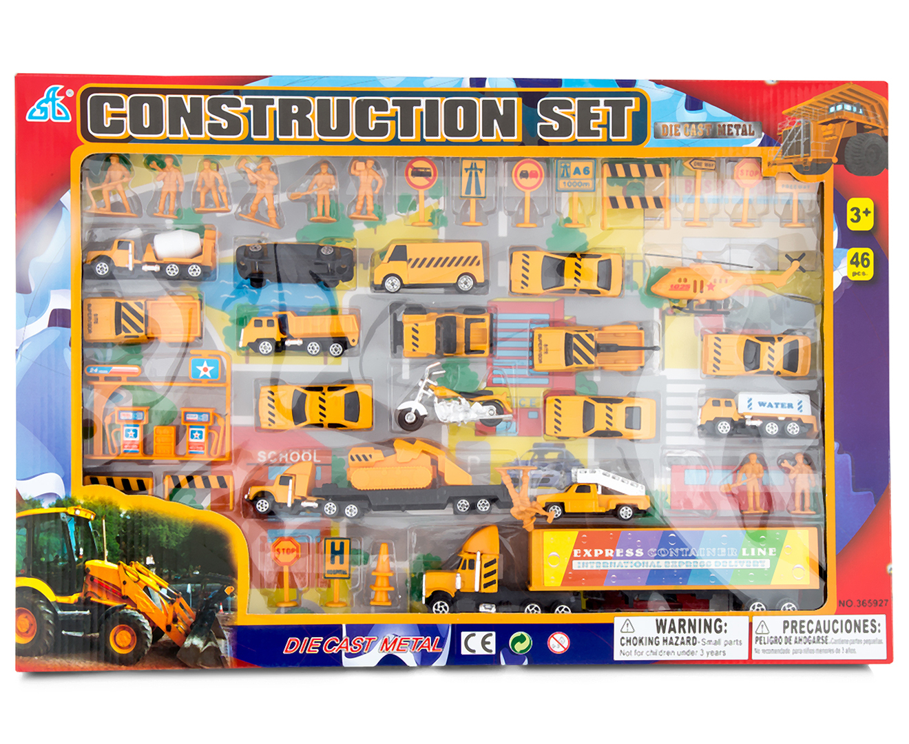 Die Cast Metal 46-Piece Construction Playset  Catch.co.nz