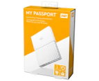 WD My Passport USB 3.0 1TB Portable Hard Drive - White
