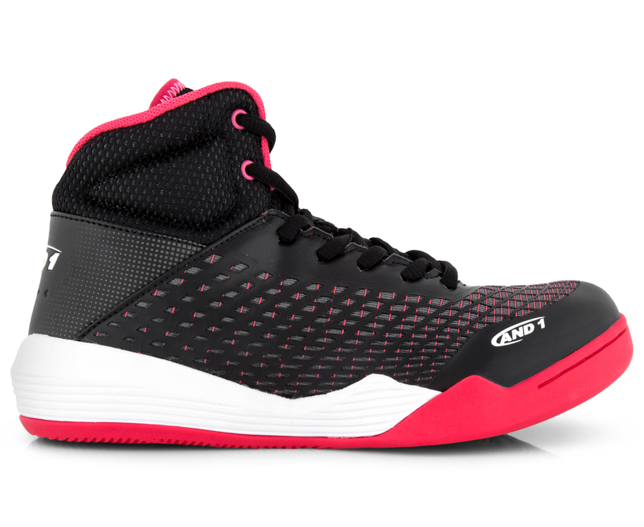 AND1 Women's Ascender Mid Shoe - Black/Castlerock/Raspberry | Www.catch ...