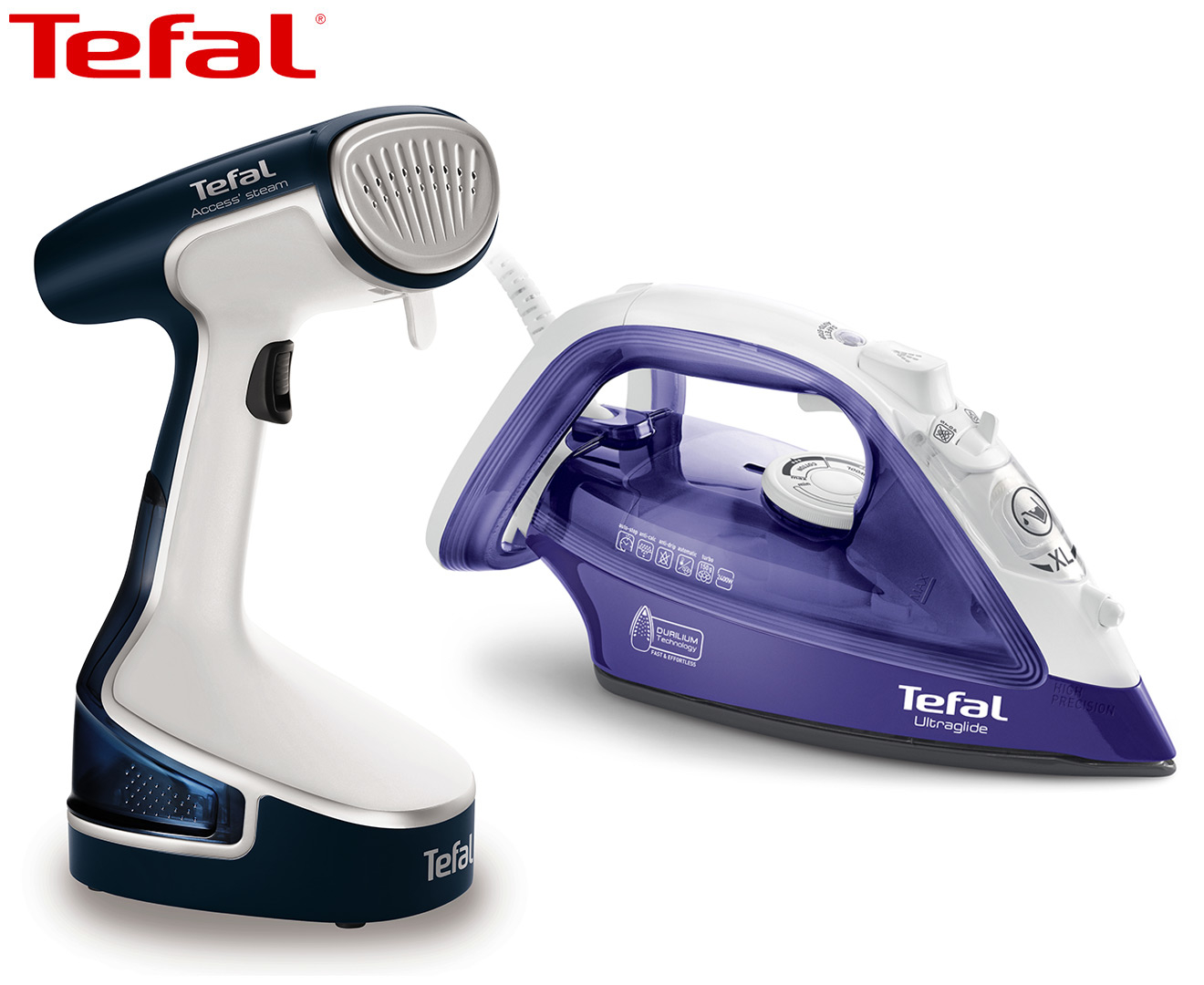 Tefal Ultraglide Steam Iron & Garment Steamer Pack - Multi | Catch.com.au