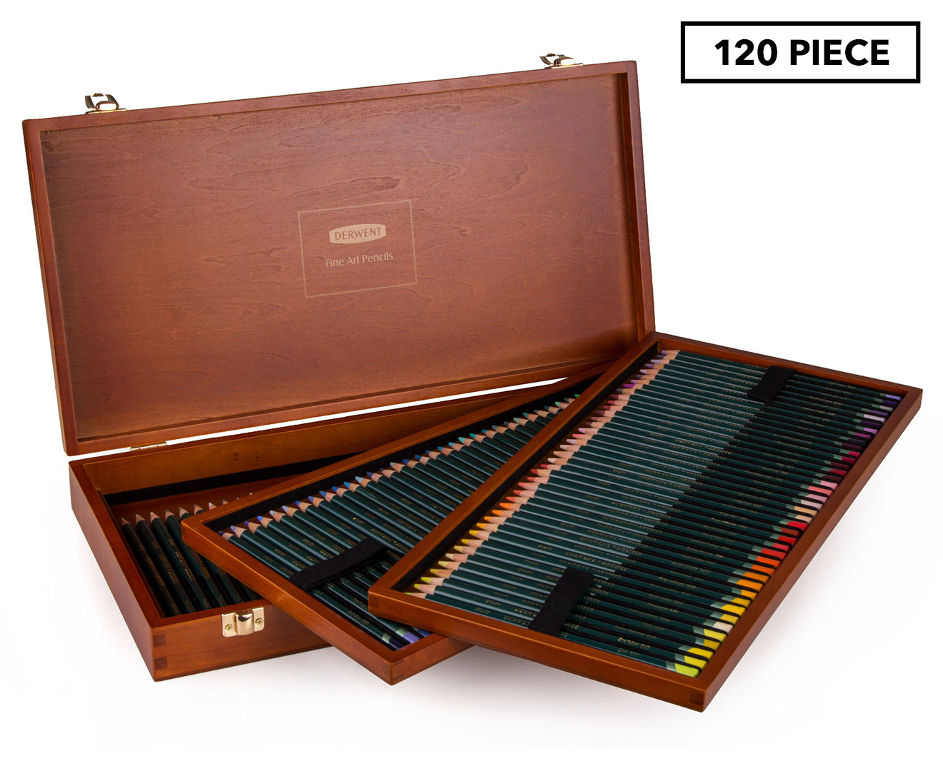 Derwent Artist Pencils 120Piece Wooden Box Set