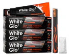 3 x White Glo Charcoal Deep Stain Remover Toothpaste 150g