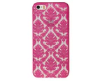 For iPhone SE (1st gen),5s & 5 Case,Modern Mystical Flowers Cover,Magenta