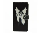 For iPhone 8 PLUS,7 PLUS Wallet Case,Gentleman Tie Protective Leather Cover