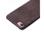 For iPhone SE (2020) / 8 / 7 Case,Smooth Crocodile Texture Leather Cover,Grey