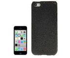 For iPhone 5C Back Case,Bright, Glittery Modern Durable Shielding Cover,Black