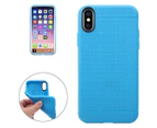 For iPhone XS,X Case,Modern Honeycomb High-Quality Durable Shielding Cover,Blue