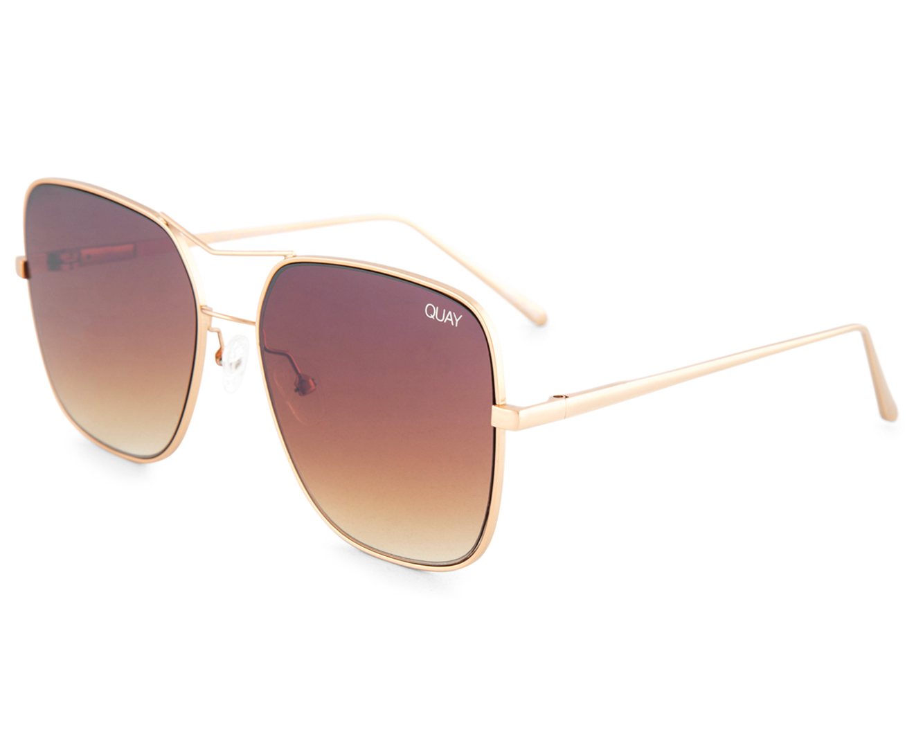 Quay Australia Women's Stop And Stare Sunglasses - Gold/Brown | Mumgo ...