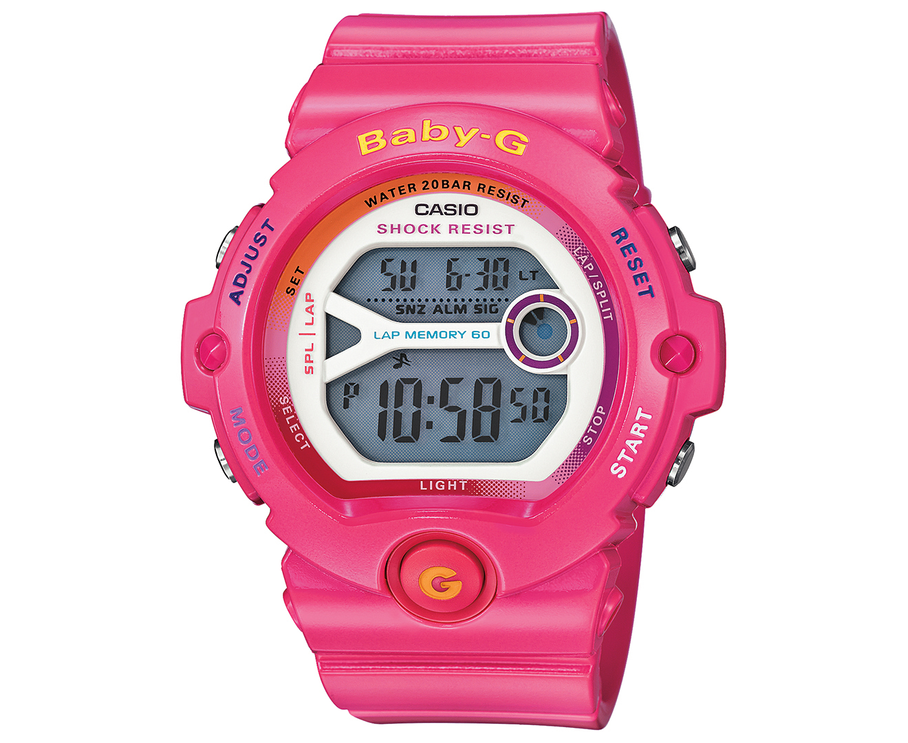 casio baby g pink watch