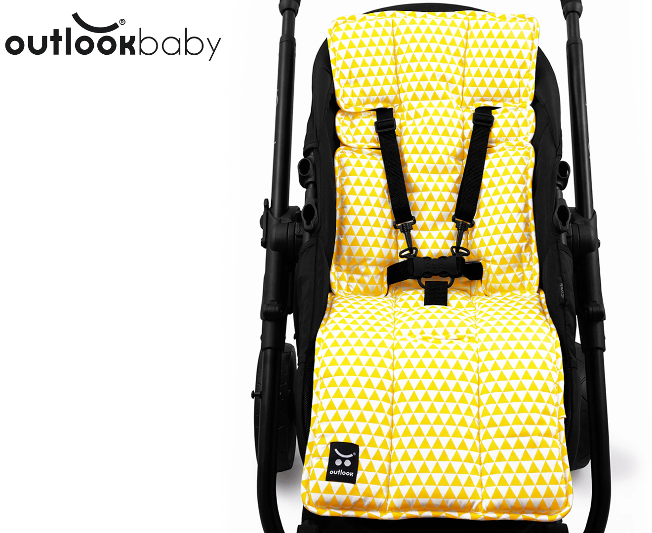 Outlook Cotton Pram Liner - Yellow Triangle