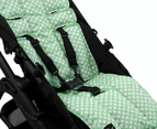 Outlook Cotton Pram Liner - Mint Crosses