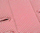 Outlook Cotton Pram Liner - Red Zigzag 
