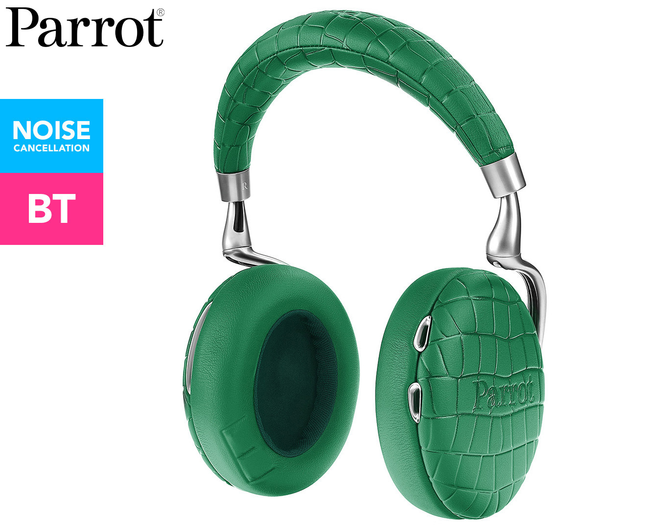 Parrot Zik 3 Wireless Headphones Crocodile Emerald Green Catch