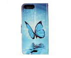 For iPhone 8 PLUS,7 PLUS Wallet Case,Elegant Butterfly Protective Leather Cover