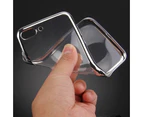 For iPhone 8 PLUS,7 PLUS Case,Elegant Transparent Electroplating Cover,Silver