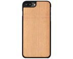 For iPhone 8 PLUS,7 PLUS Case,Smooth Cherry Wooden Durable Shielding Cover,Black