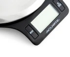Acurite Round Stainless Steel Digital Kitchen Scales w/ 5kg Capacity - Stainless Steel/Black