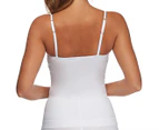 Nearly Nude Women's Thinvisible Cotton Perfectly Smooth Camisole - White