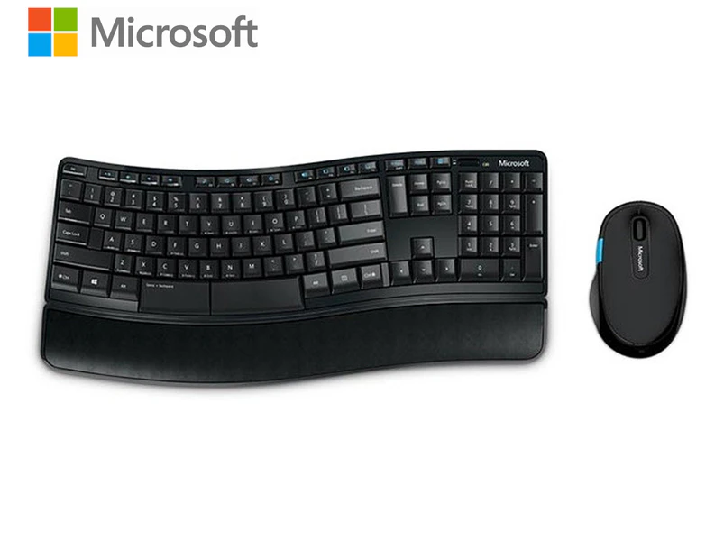 Microsoft Sculpt Comfort USB Wireless Desktop Keyboard & Mouse - Black