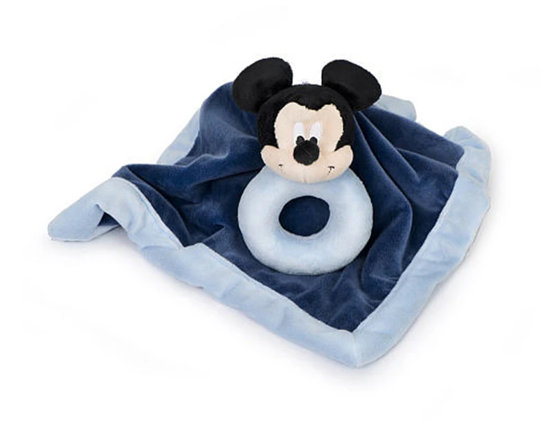 Disney Baby Mickey Security Blanket with Rattle
