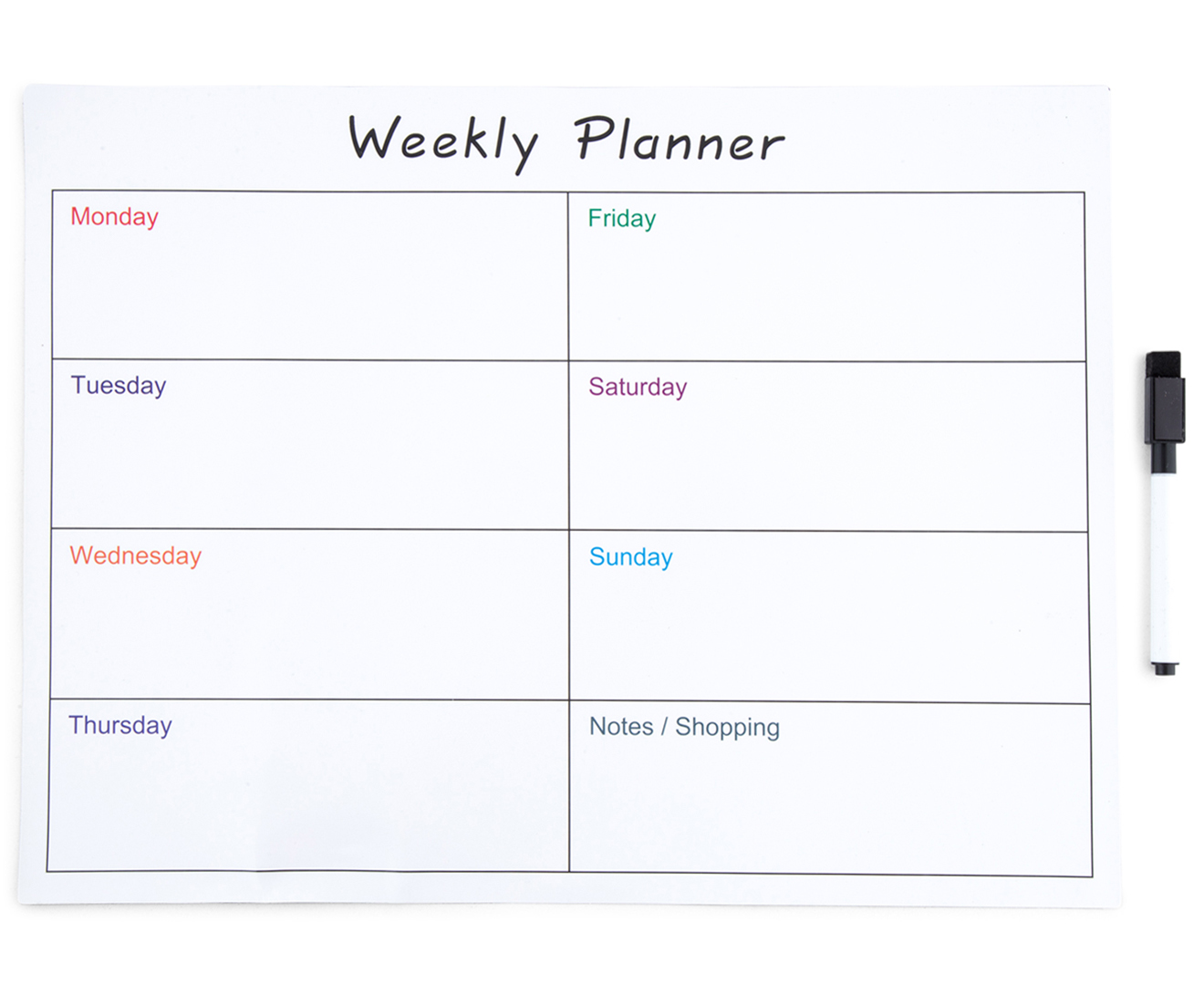 Magnetic Weekly Planner - White 