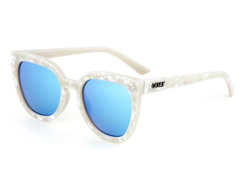 Quay Australia Women's Noosa Sunglasses - Pearl/Blue Mirror