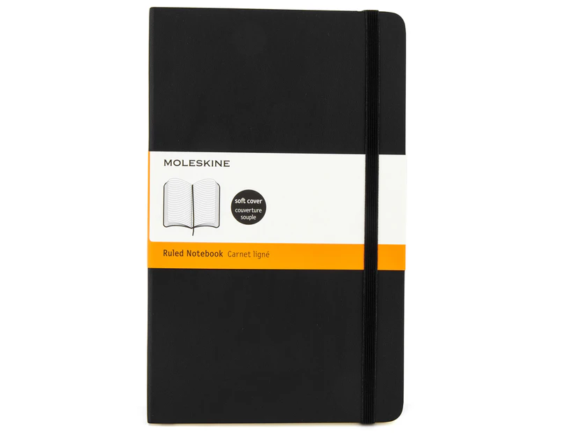 Moleskine Large Ruled Soft Cover Notebook - Black