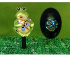 Cute Frog garden deco,Ceramic Solar Light,LED colour changing