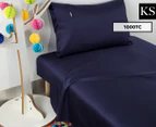 Morrissey 1000TC Cotton Rich King Single Bed Sheet Set - Navy