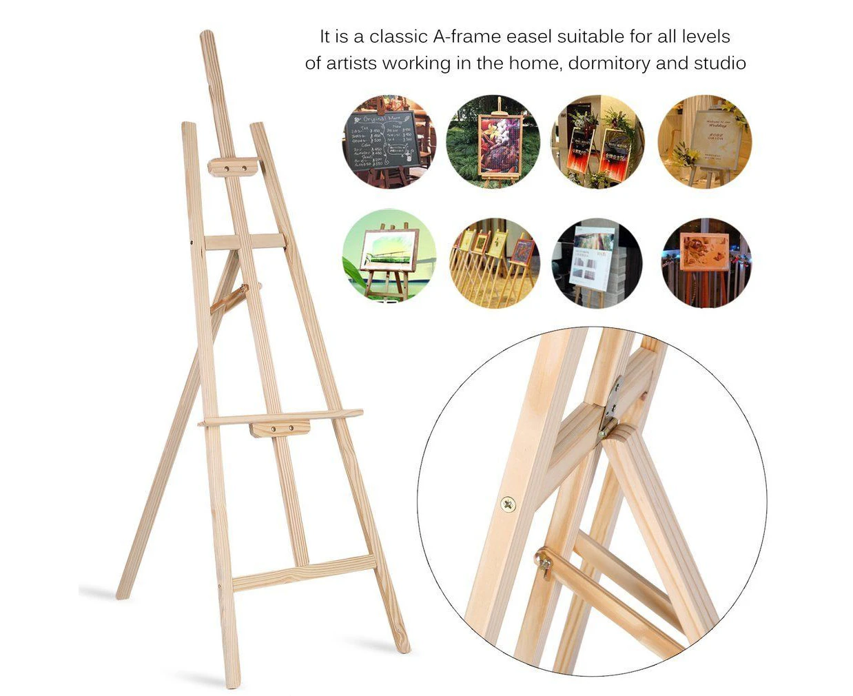 Artist Wood Easel for Painting,Poster Stand, Painting Display