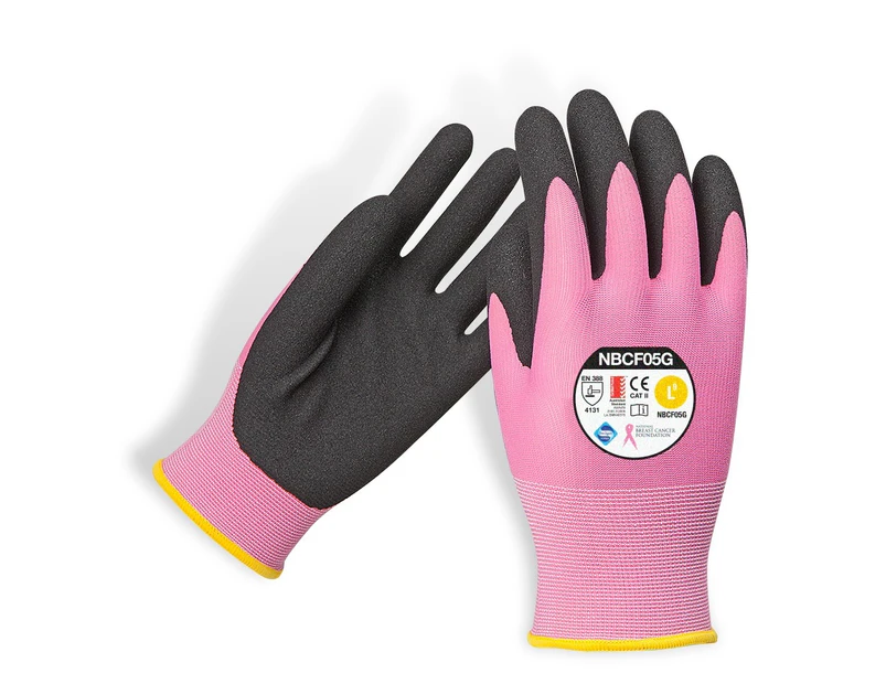 NBCF Zero Multi-Purpose Nitrile Synthetic Glove - Pink