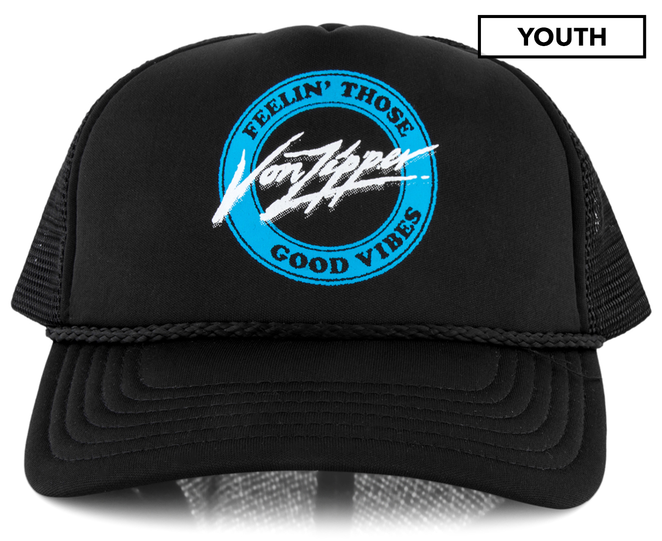 VonZipper Kids' Goodvibes Trucker Cap - Black | Catch.co.nz