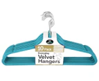 Velvet Coat Hangers 10-Pack - Teal