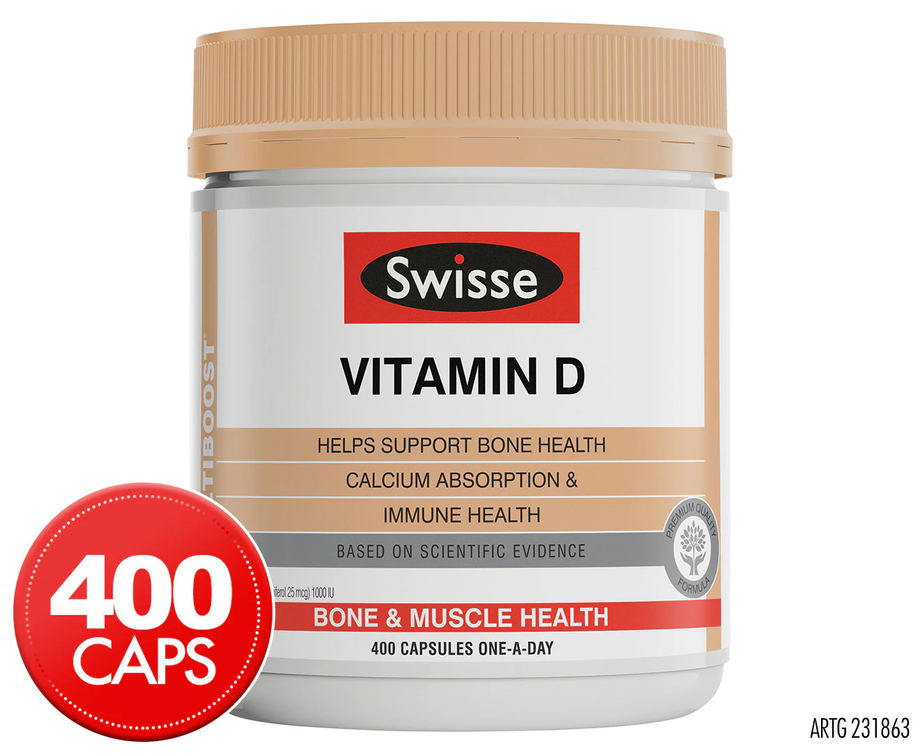 Swisse Ultiboost Vitamin D 400 Capsules