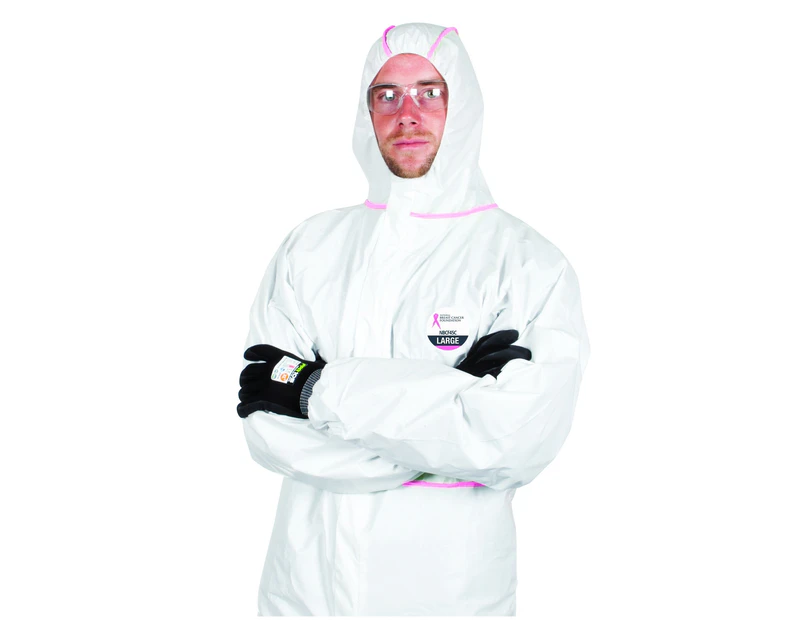 NBCF Zero White/Pink Disposable Coverall Type 4/5