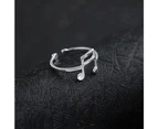 .925 Solid Sterling Silver 925 Happy Hum Ring-Silver.